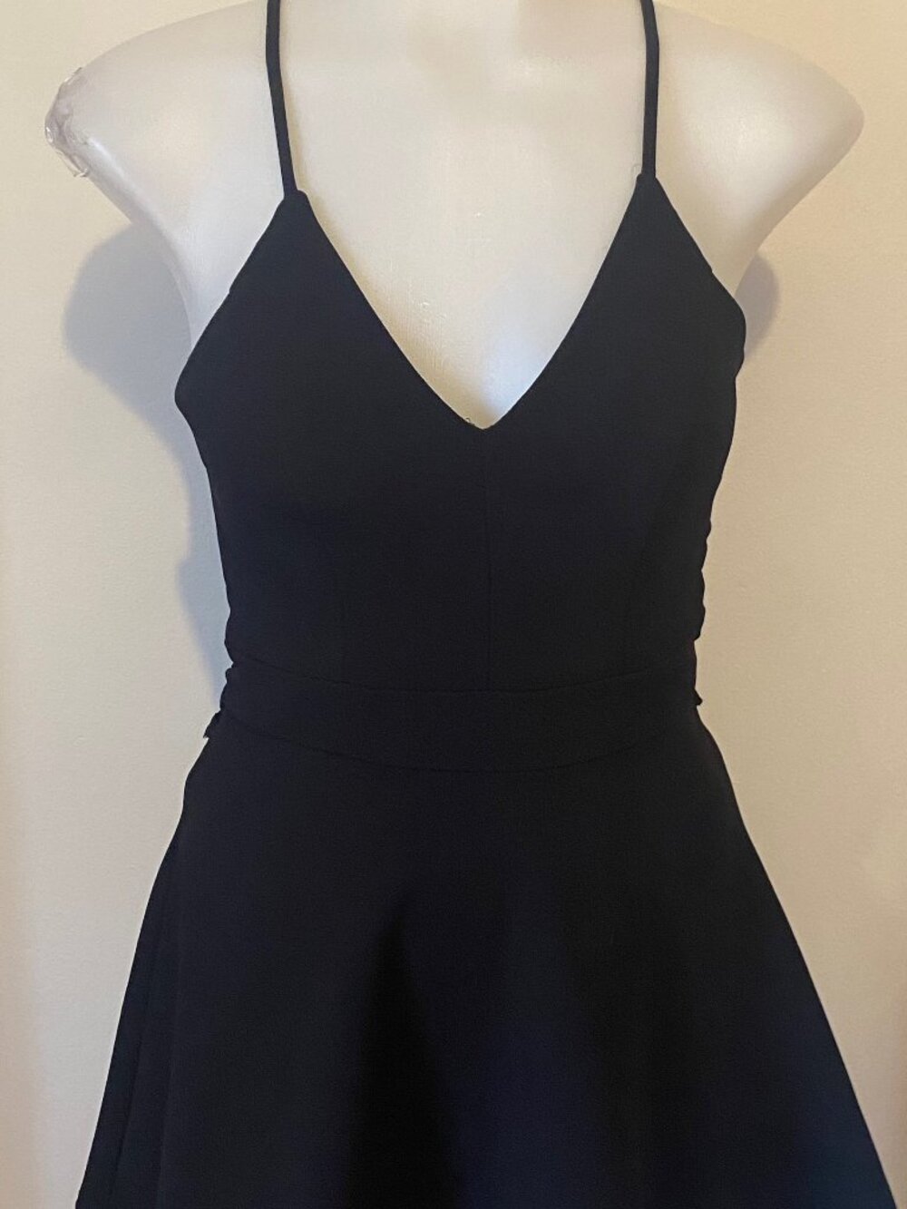 B. Darlin Black Lace Open Back Party Dress